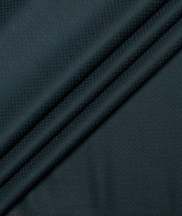 Godstra Men's Terry Rayon  Structured  Unstitched Suiting Fabric (Dark Ocean Green)